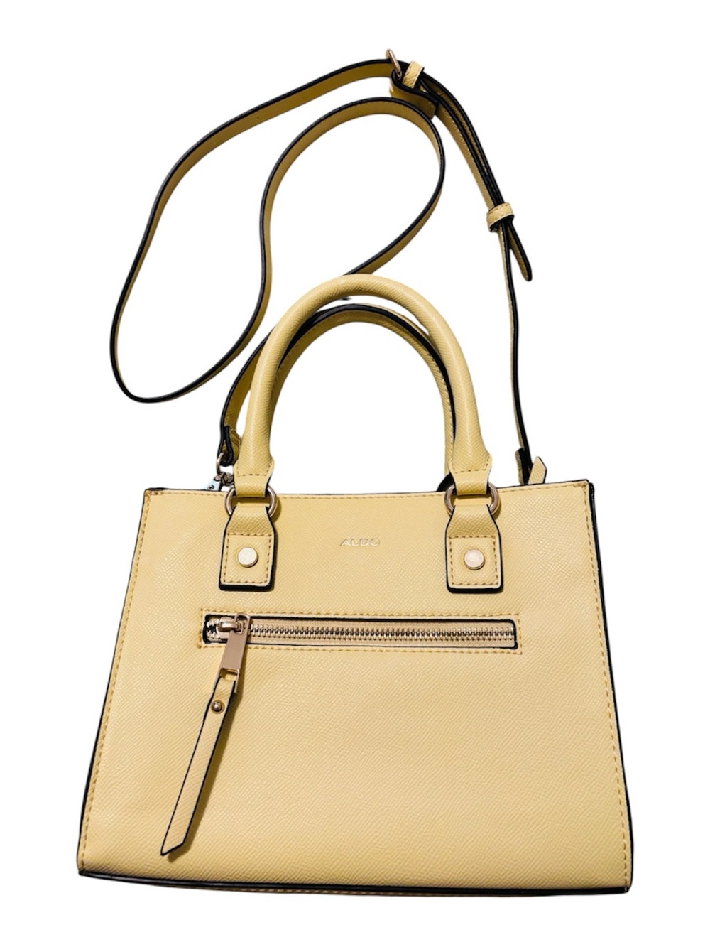 Aldo soft yellow structured satchel - EUC - Picture 2 of 8